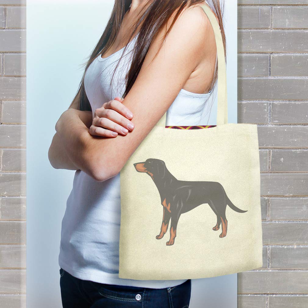 Custom Canvas Tote Bag - Reusable Shopping & Beach Bag with Transylvanian Hound Dog Print for Women - Perfect for Groceries, Travel & Eco-Friendly Lifestyle