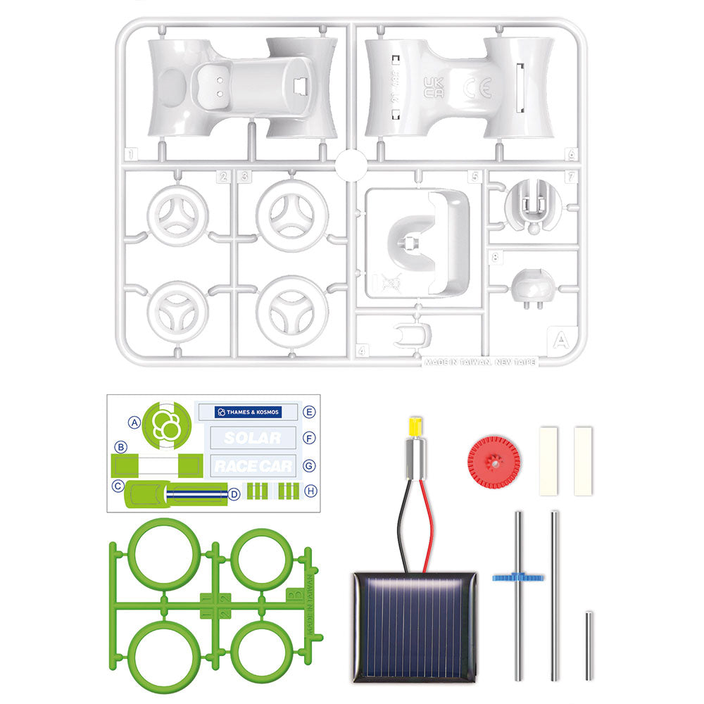 Solar Powered Race Car Kit - DIY Solar Energy Toy for Kids & Adults - STEM Educational Science Project for Outdoor & Indoor Play