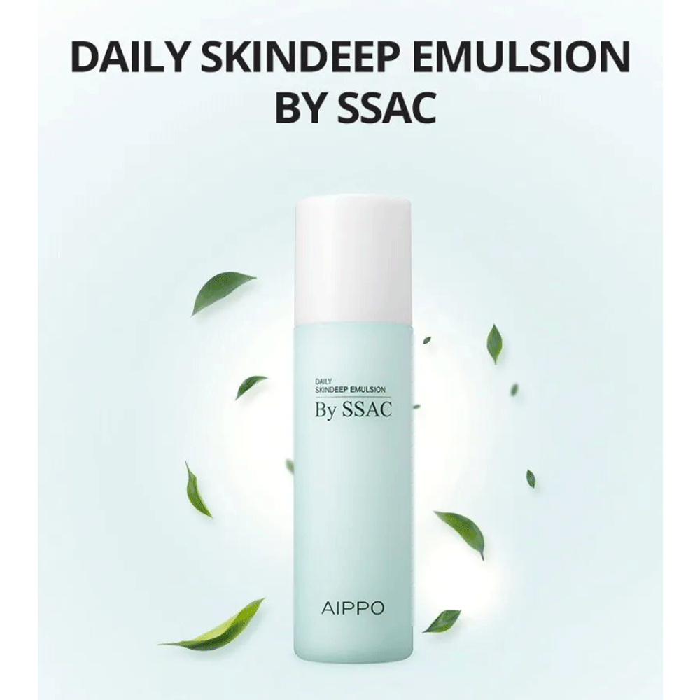 AIPPO Daily Skindeep Emulsion by SSAC - 130ml Hydrating Face Moisturizer for Dry & Sensitive Skin | Day & Night Use for Soft, Glowing Complexion | Perfect for Daily Skincare Routine