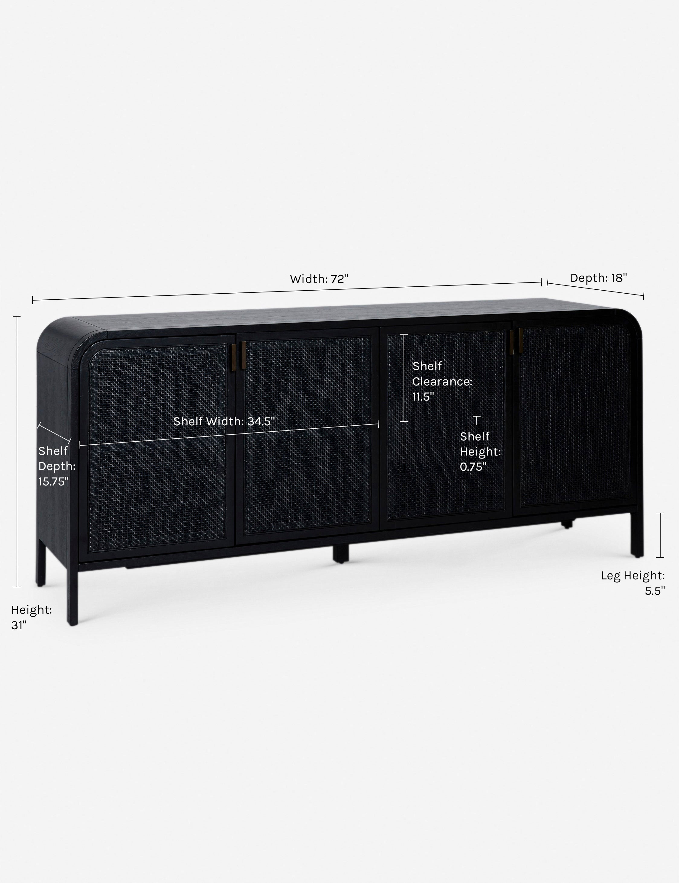 Stylish Brooke Sideboard - Modern Wood Buffet Cabinet for Dining Room, Living Room & Entryway Storage | Perfect for Home Decor & Organization
