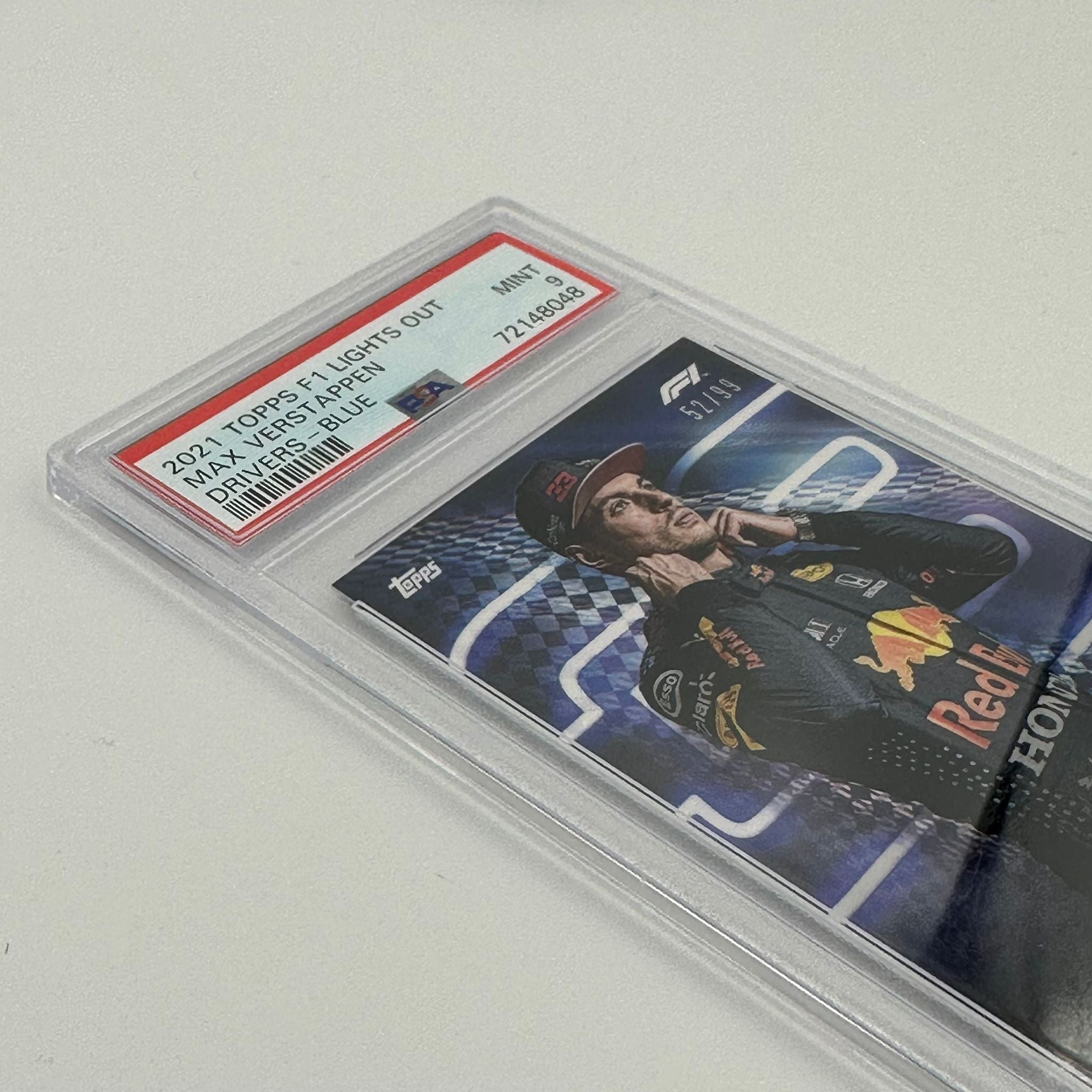 PSA 9 Graded 52/99 Max Verstappen Blue Parallel Racing Card - Perfect for F1 Collectors & Sports Memorabilia Enthusiasts