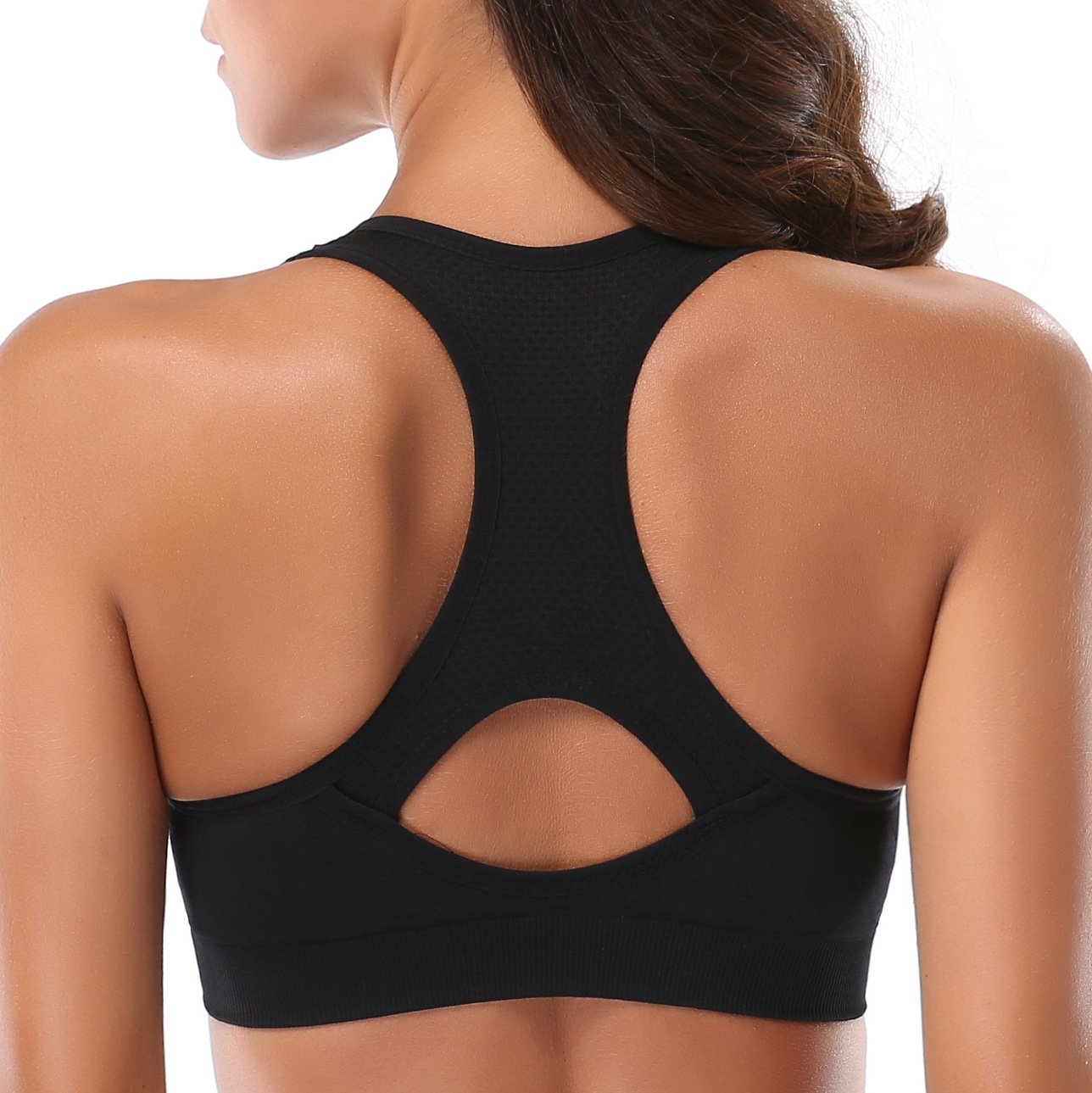 MIRITY Women's High Impact Racerback Sports Bra - Breathable Workout Gym Activewear for Running, Yoga & Fitness Training
