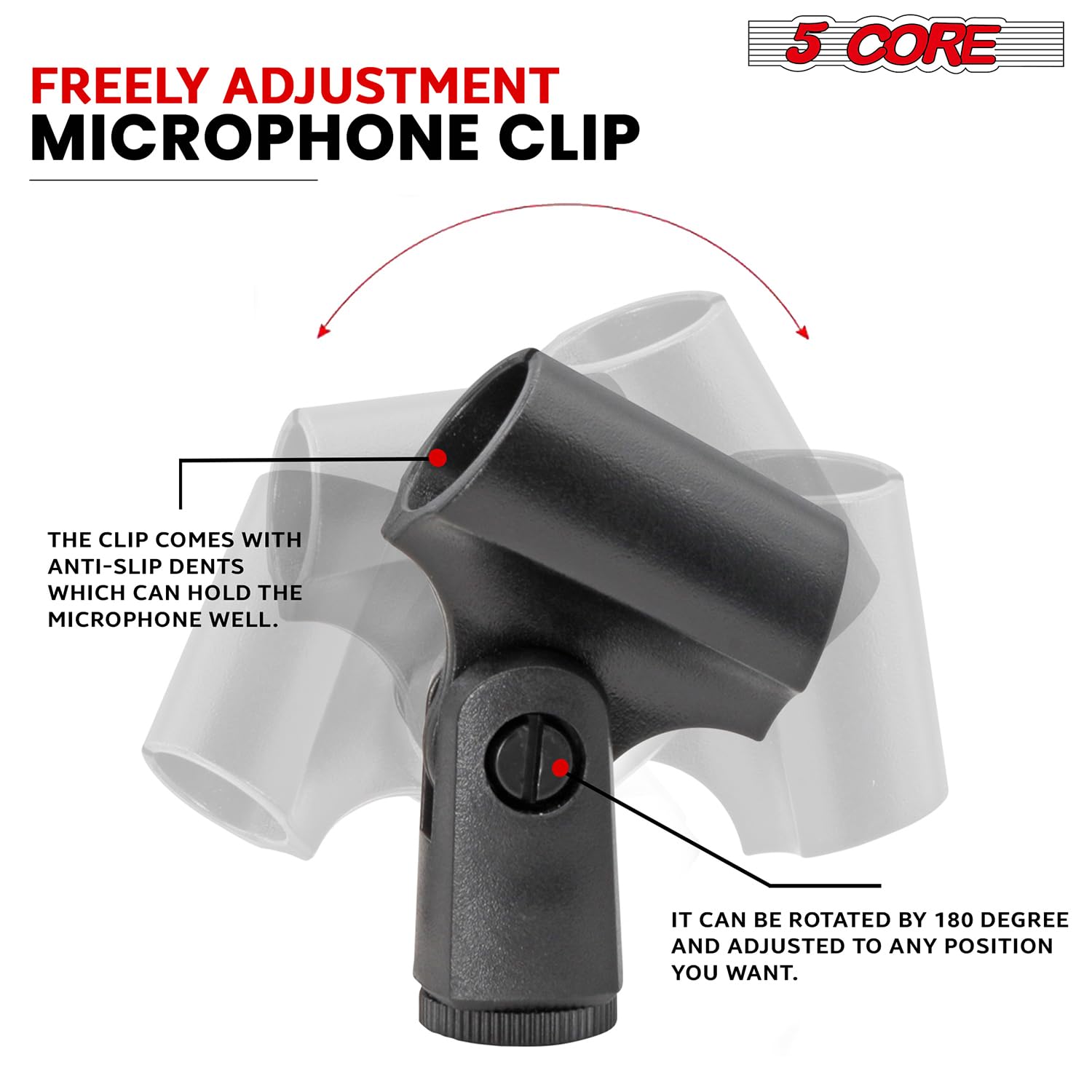 5 Core Professional Condenser Microphone - Cardioid Unidirectional Pencil Mic with Windscreen, Mic Clip & Case - Ideal for Podcasting, Recording, Streaming & Studio Use (Model: INSTRU MIC 100GREY)