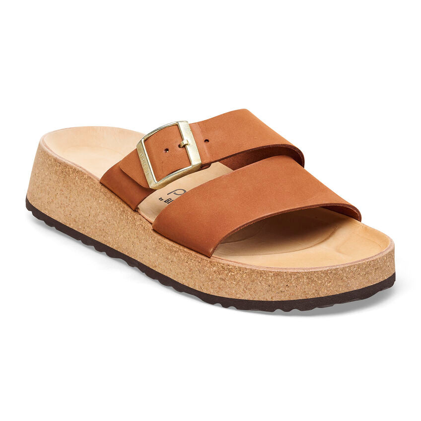 Birkenstock Almina Nubuck Leather Sandals for Women - Comfortable Pecan Brown Adjustable Straps | Perfect for Summer, Beach, and Casual Outings