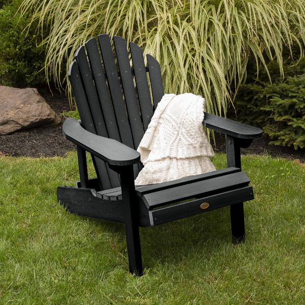 Hamilton Outdoor Folding & Reclining Adirondack Chair - Portable Patio Lounge Chair for Backyard, Poolside & Beach - Weather-Resistant Comfort for Relaxing Outdoors