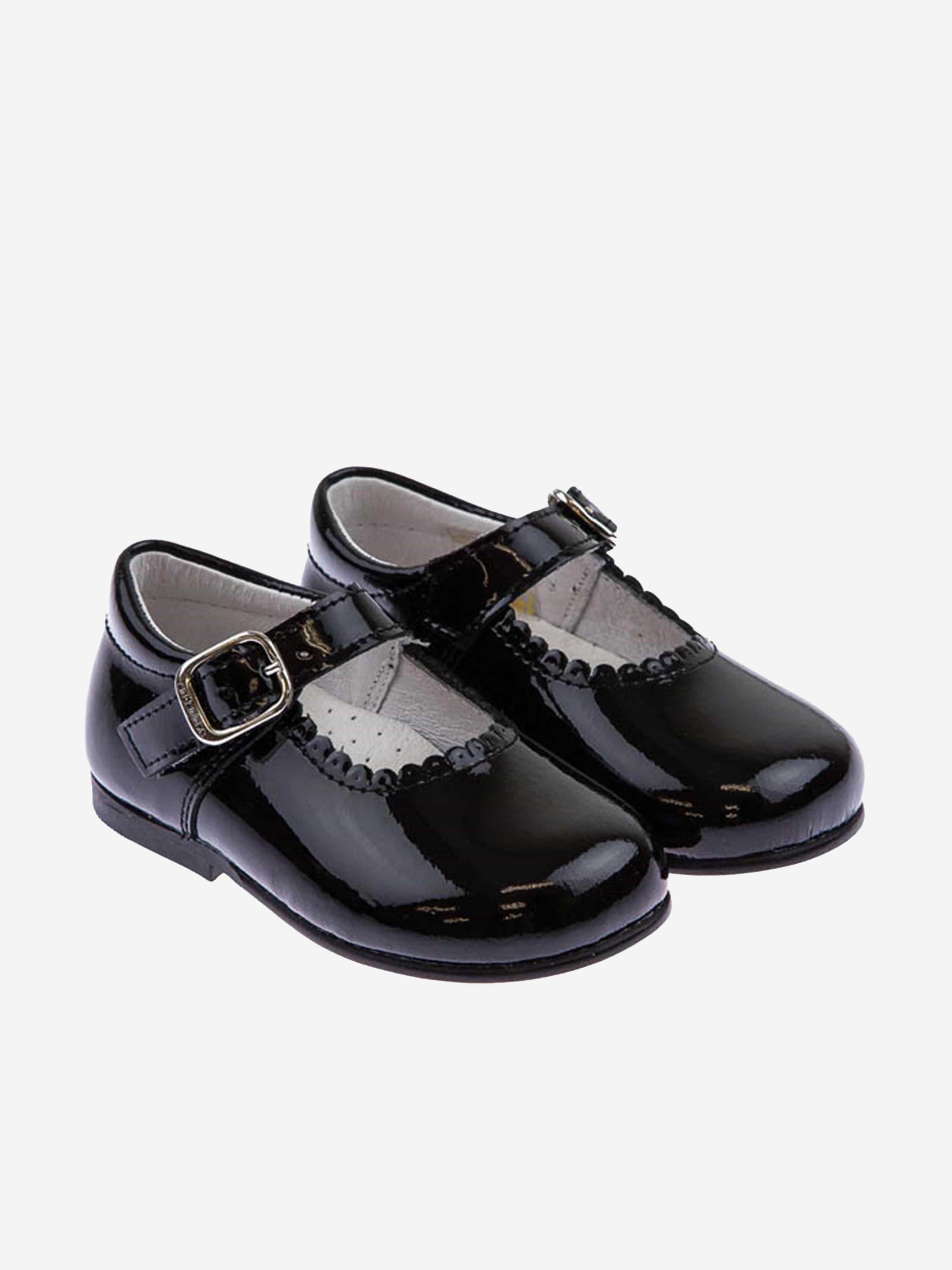 Andanines Girls Patent Leather Mary Jane Shoes - Black Dress Shoes for Toddler & Little Girls - Perfect for School, Parties & Special Occasions