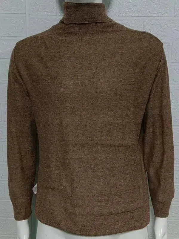 Men's Slim Fit Knit Turtleneck Pullover Sweater - Warm Winter Casual Wear for Office, Travel & Outdoor Activities
