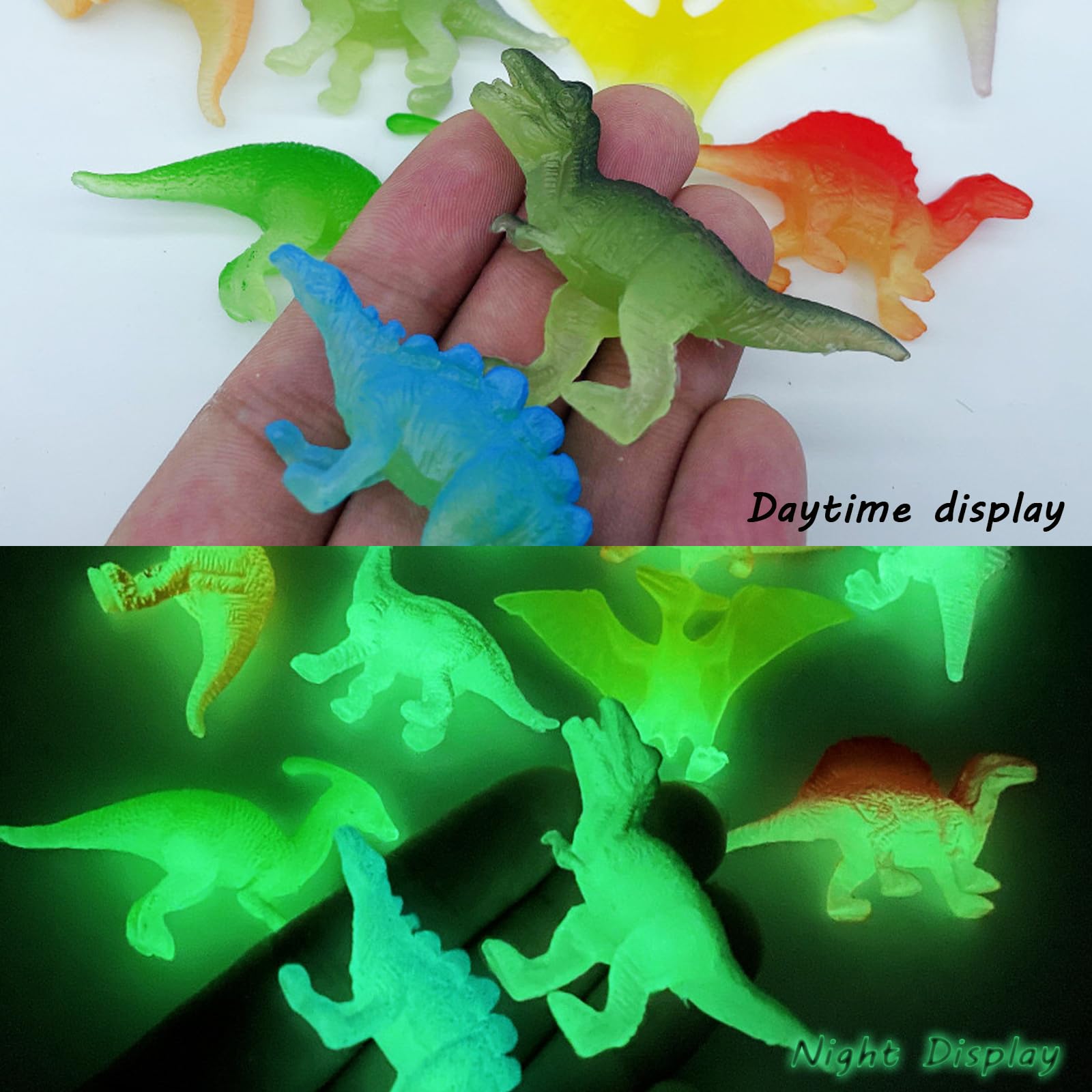 24-Piece Glow in the Dark Dinosaur Easter Eggs - Prefilled Party Favors for Kids, Classroom Activities & Easter Basket Stuffers - Fun Egg Hunt Game Toys for Toddler Boys (Perfect for Easter Celebrations, Birthday Parties & Classroom Rewards)