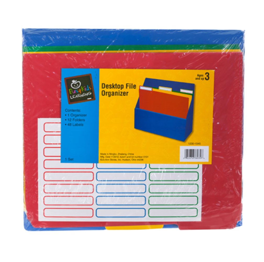 DAR001ED1 Kids Learning Desktop File Organizer - Educational Toy for Toddlers & Preschoolers | Perfect for Home, Classroom & Office Organization