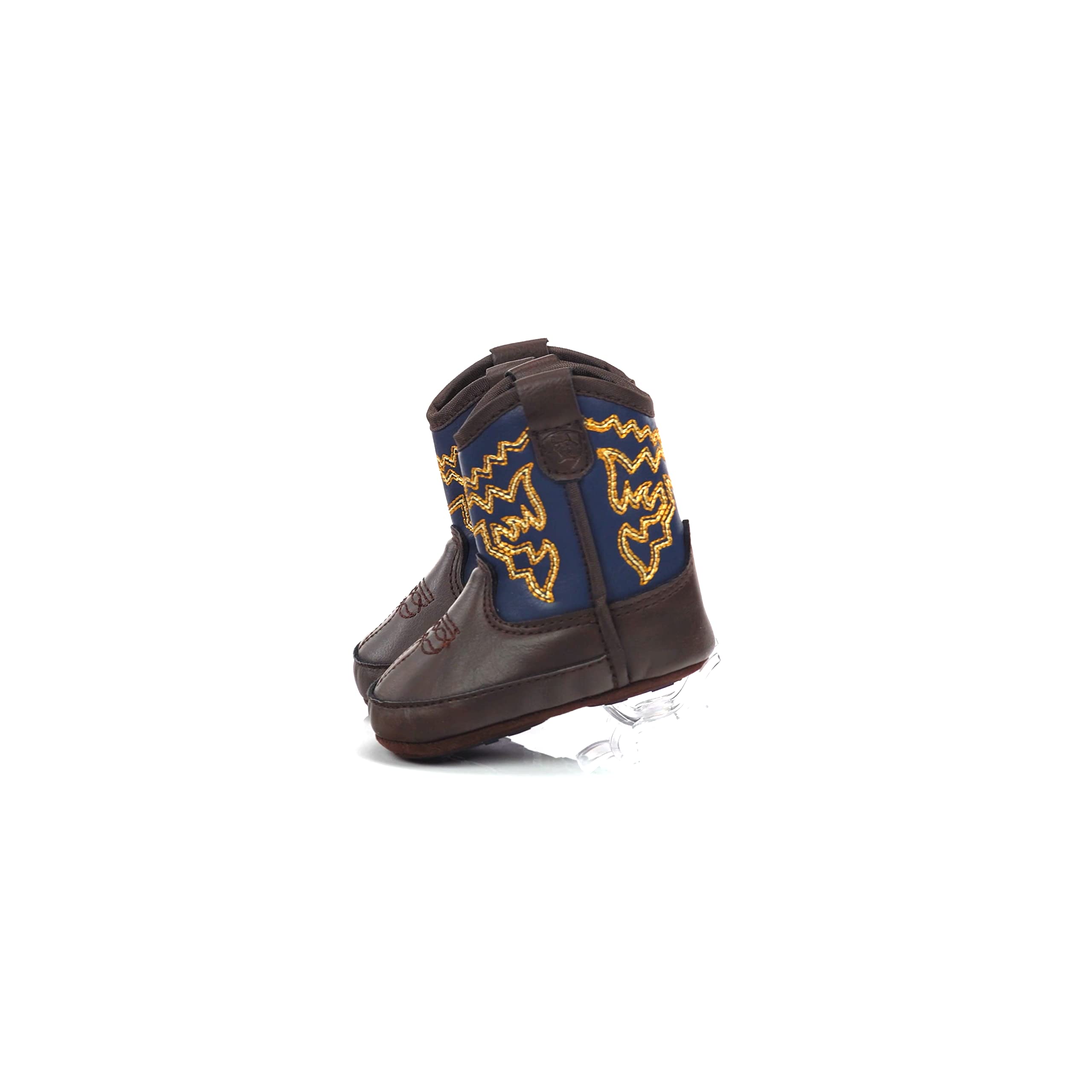 M&F Western Baby Boy's Cowboy Boots - Infant/Toddler Leather Boots for First Walkers | Perfect for Rodeo, Photoshoots & Western-Themed Events