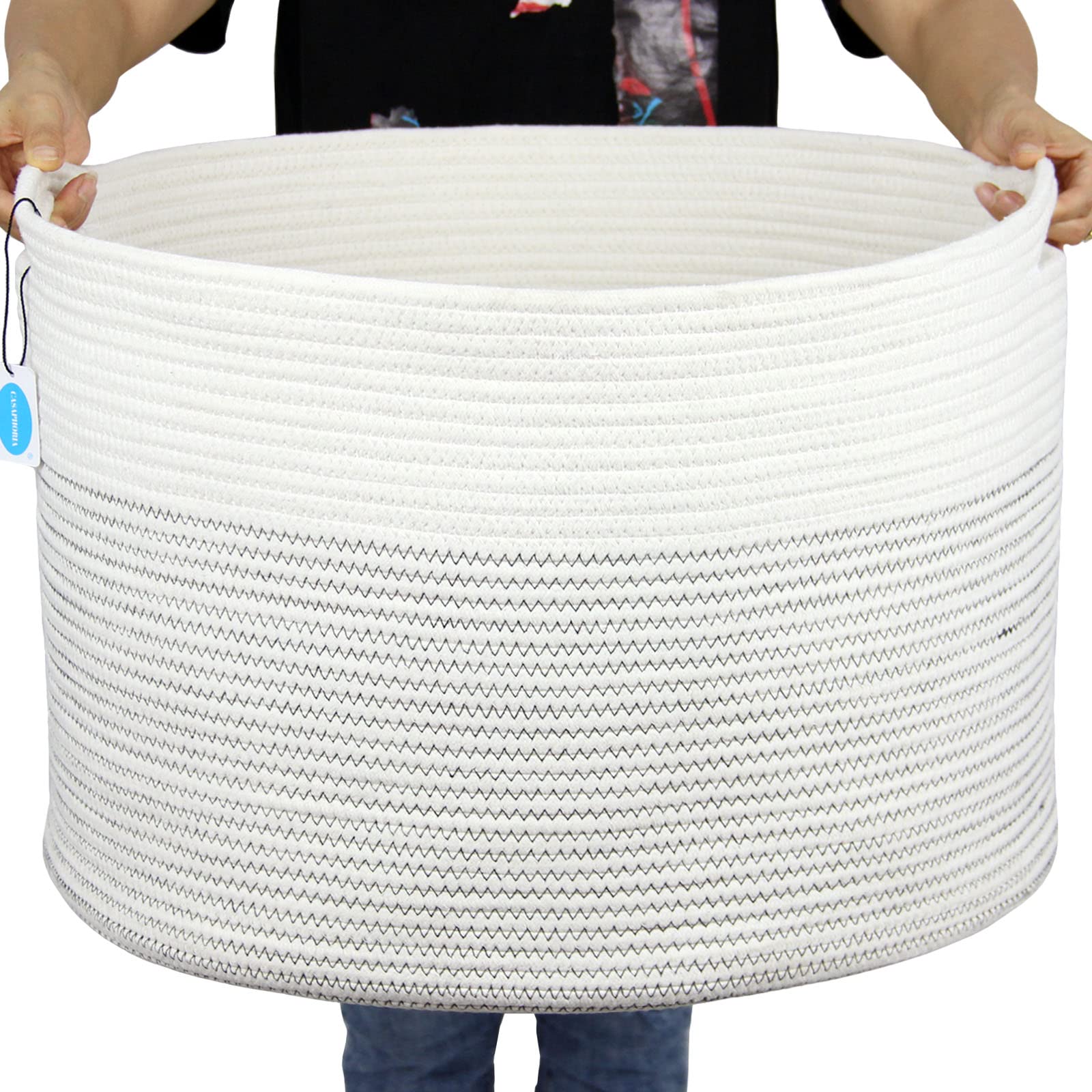 Casaphoria XXXLarge Cotton Rope Storage Basket - 21.7