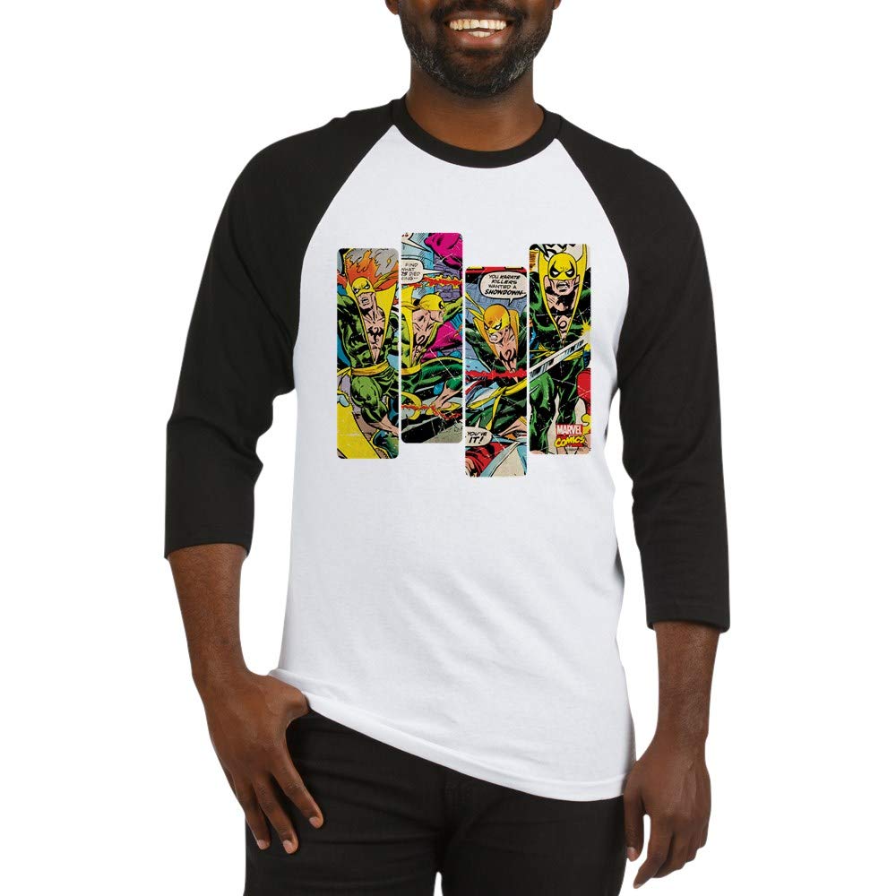 Marvel Iron Fist Graphic Baseball Shirt - Superhero Tee for Men & Women - Perfect for Baseball Games, Comic Con & Superhero Fans