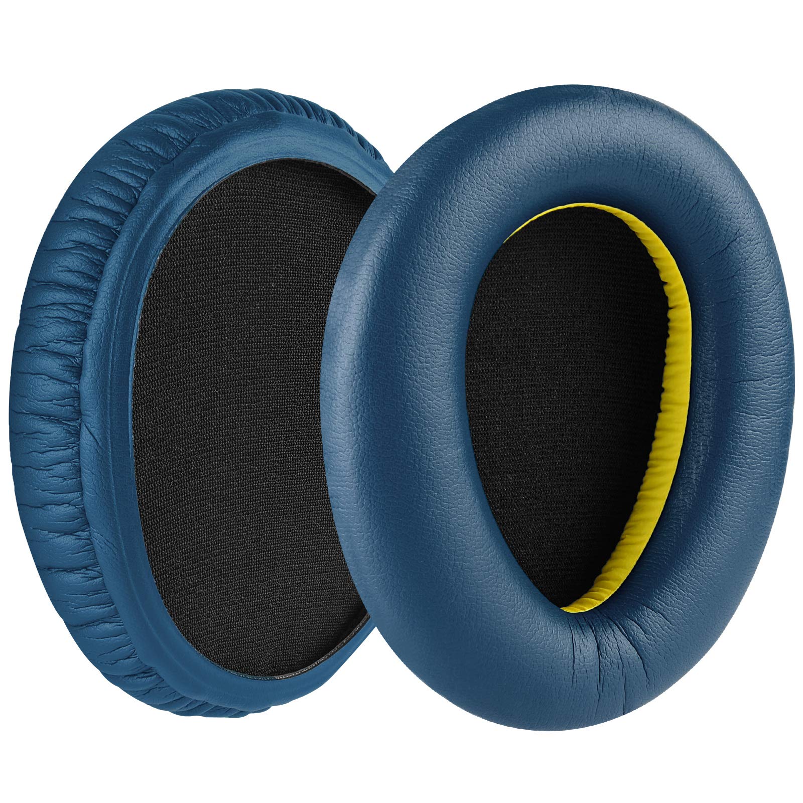 Geekria QuickFit Protein Leather Replacement Ear Pads for Sony WH-CH700N & WH-CH710N Headphones - Premium Comfort Ear Cushions & Earpads for Noise Isolation (Blue) - Perfect for Gaming, Travel & Office Use