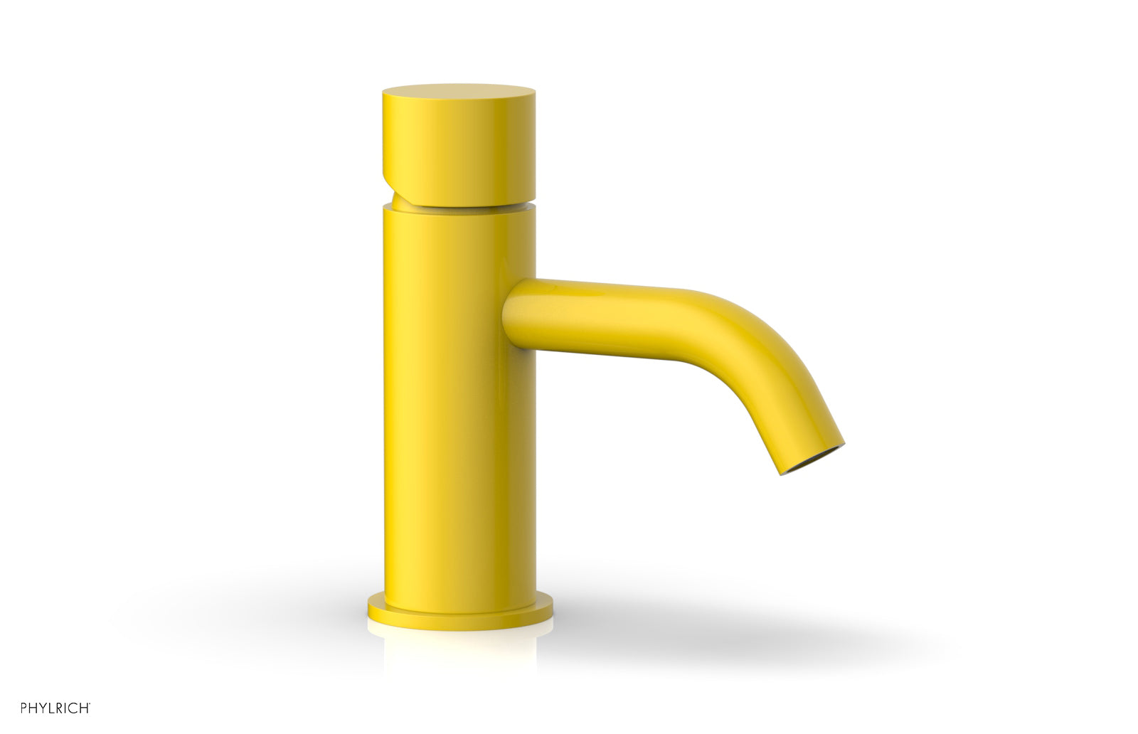 BASIC II Single Hole Bathroom Faucet with Smooth Handle - Modern Waterfall Spout Design for Sink Vanity, Perfect for Home, Hotel, and Office Restroom Renovation