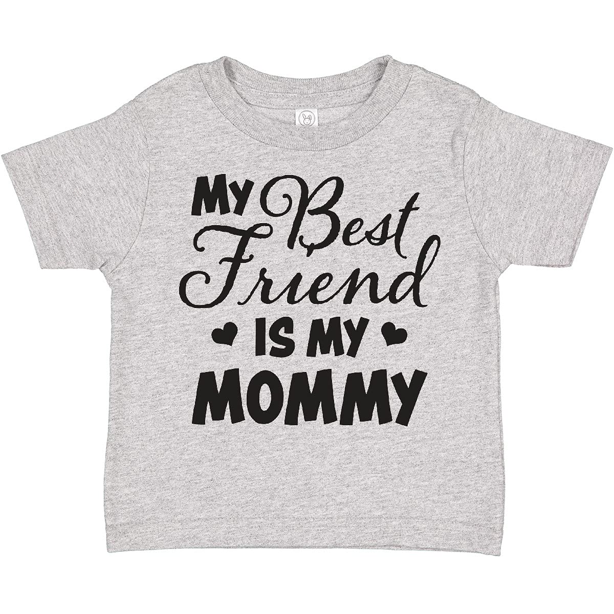 My Best Friend is My Mommy with Hearts Toddler T-Shirt for Playdates and Family Outings
