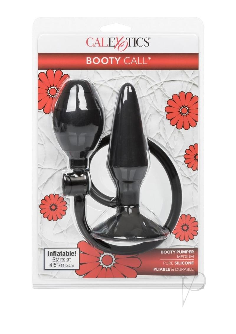 Premium Silicone Booty Pumper Butt Plug - Medium Size, Black - Enhances Curves for Intimate Moments & Adult Play