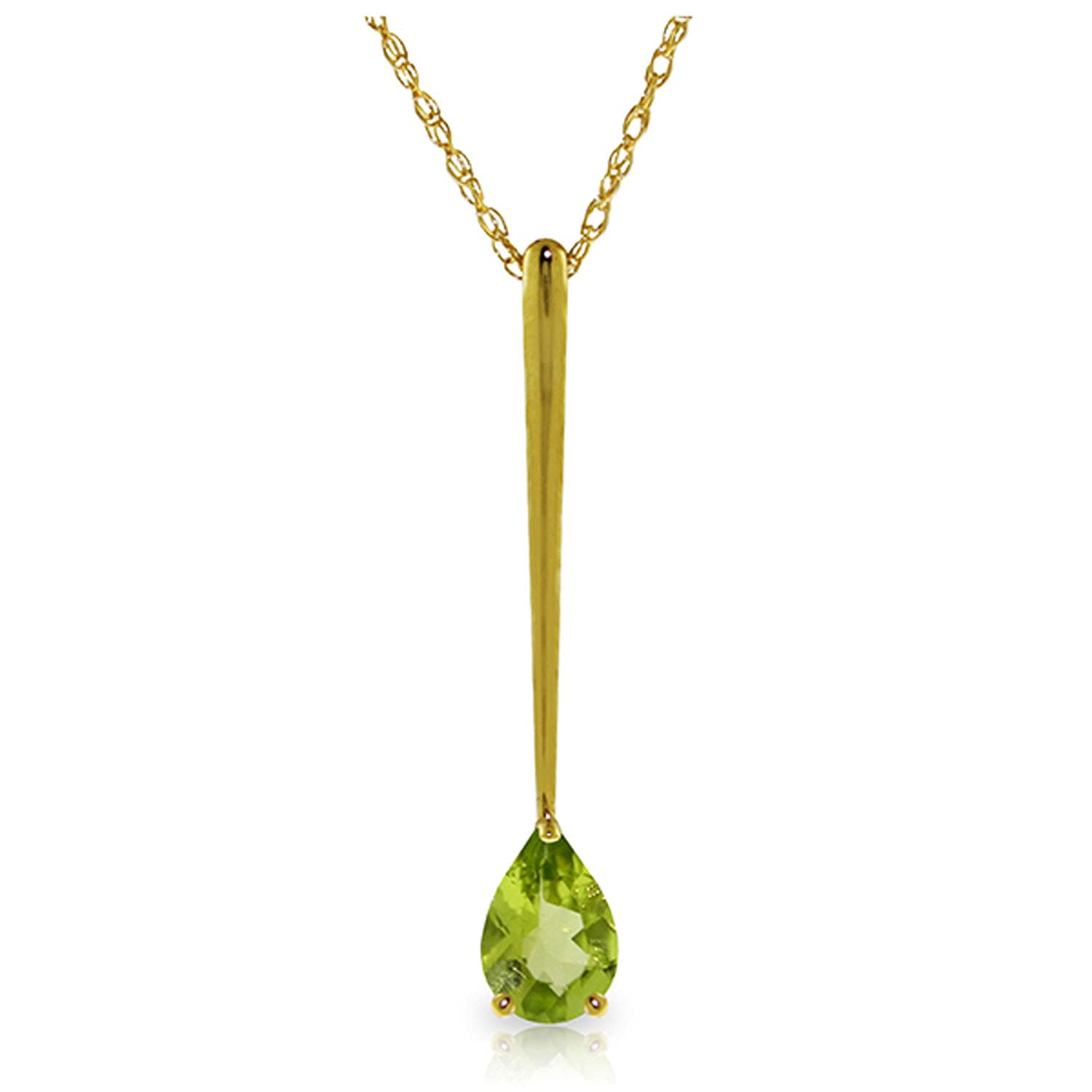 14K Solid Gold Necklace with Natural Peridot Gemstone - Elegant Dainty Jewelry for Women, Perfect for Gifts, Anniversaries & Special Occasions