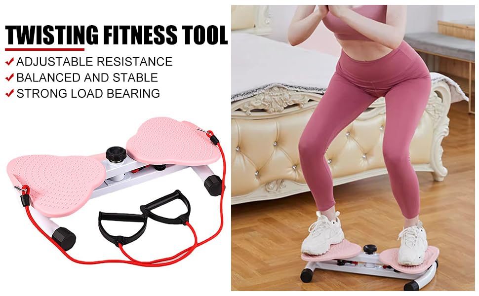 Waist Twisting Fitness Board - Adjustable Waist Trainer for Core Workout & Weight Loss - Standing Abdominal Exercise Equipment with Foot Massage - Perfect for Home Gym & Office Workout