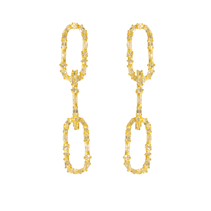 Elegant Queen Link Earrings for Women - Gold & Silver Dangle Drop Earrings - Perfect for Parties, Weddings & Everyday Wear