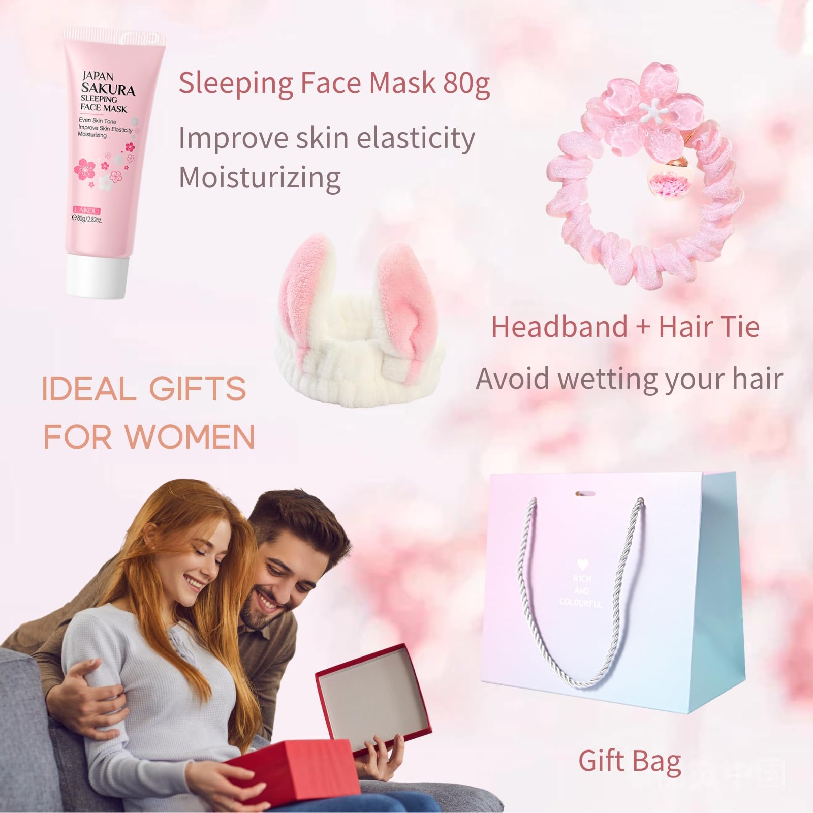 Japanese Sakura Skincare Set for Teens 10-12 - Cleanser, Serum, Eye Cream & Face Cream (6PCS) - Perfect Gift for Teen Girls & Gentle Skincare Routine - Ideal for Daily Use, Sleepovers & Birthday Presents