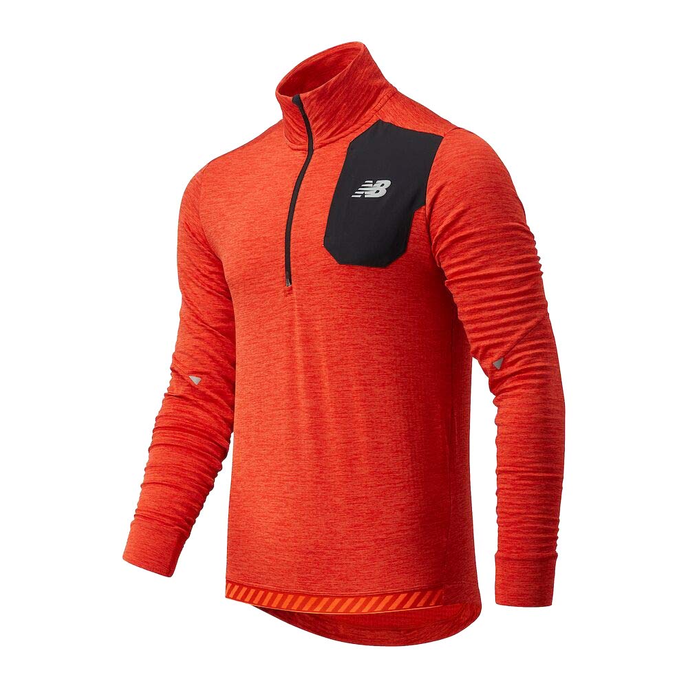 New Balance Men's NB Heat Grid Half Zip Pullover - Lightweight Running & Training Jacket for Men - Moisture-Wicking & Breathable for Gym, Jogging, and Outdoor Activities