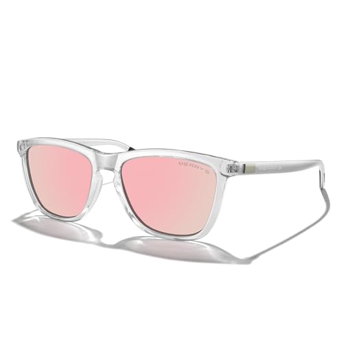 Transparent Frame/Pink Mirror Lens/Silver Temples