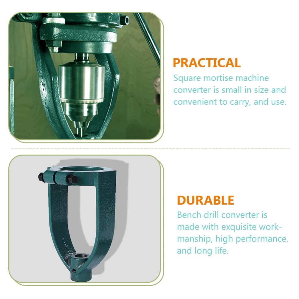 Housoutil Bench Drill Press Mortising Machine Accessories - Square Vice, Drill Guide, Angle Converter & Chisel Bit Holder for Straight Holes | Perfect for Woodworking, Metalworking & DIY Projects