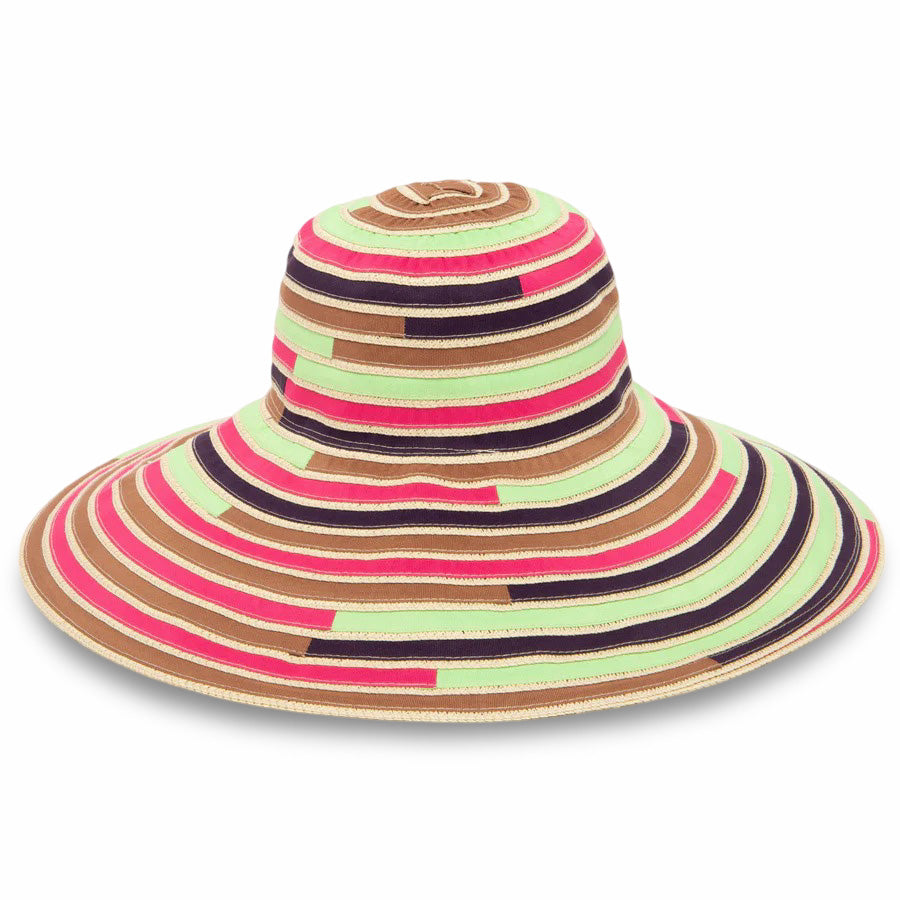 Stylish Ribbon Round Crown Sun Hat for Women - UV Protection Wide Brim Summer Beach Hat - Perfect for Outdoor, Travel, and Vacation