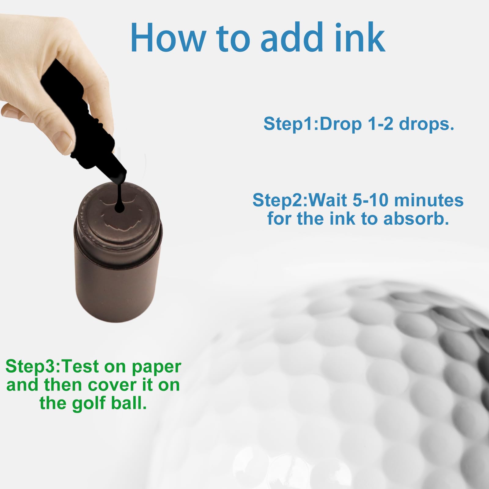 Waterproof Golf Ball Stamp & Marker - Personalized Golf Ball Stamper for Men, Durable Golf Accessories & Golfer Gift, Perfect for Identifying Golf Balls on the Course