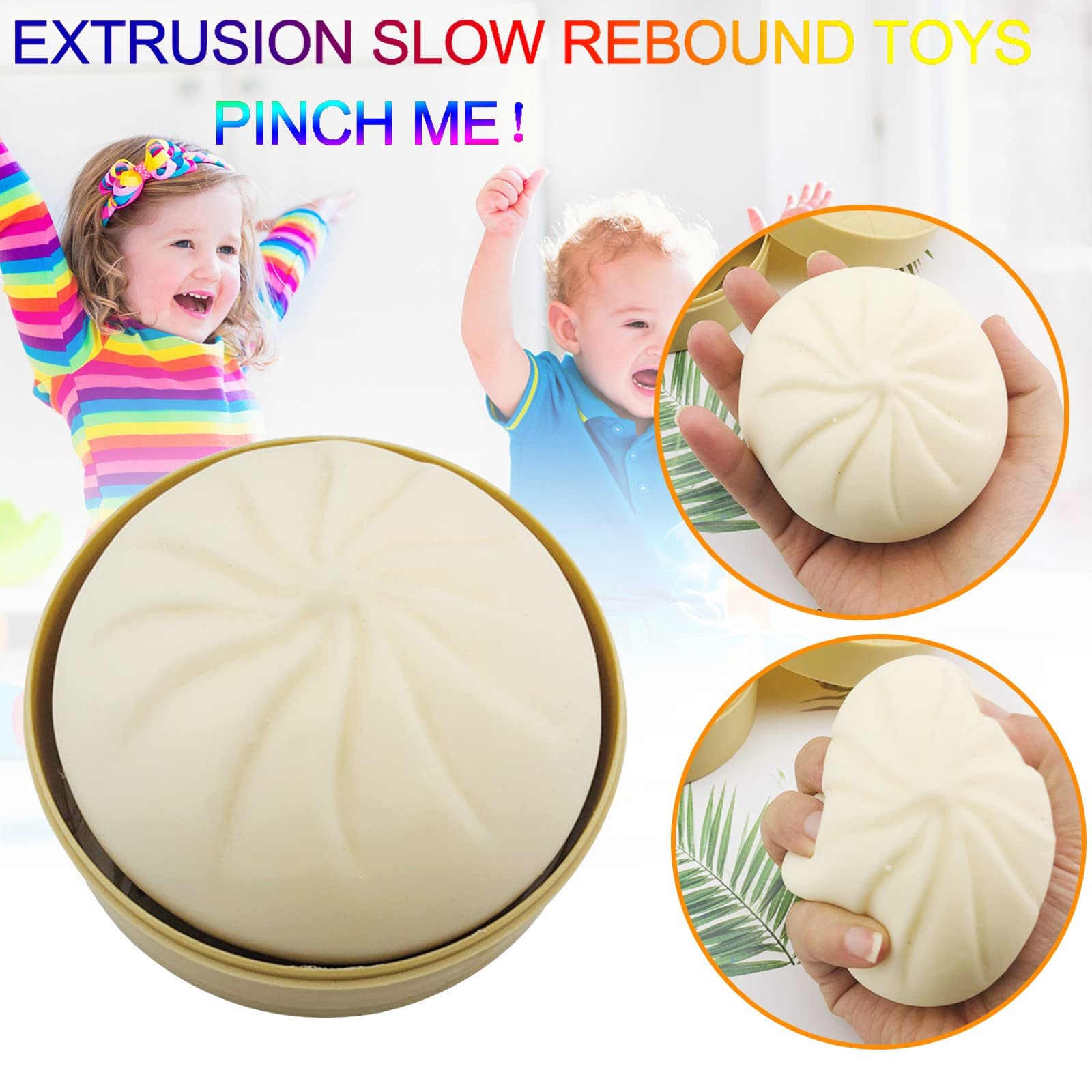 **Birdeem 5.5 Inch Slow Rising Fidget Toys - Stress Relief & Anxiety Relief Squishy Bunny Doll - Rebound Decompression Toy for Kids & Adults (White) - Perfect for Home, Office & School Use**