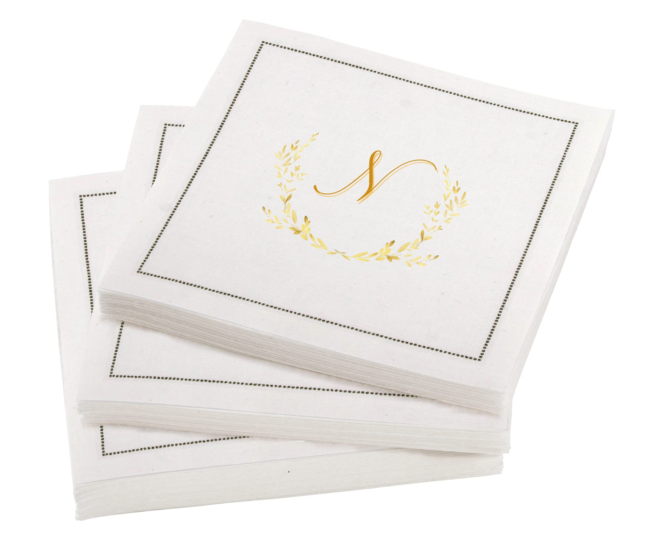 Premium Cotton Monogrammed Cocktail Napkins 11x11cm (4.5