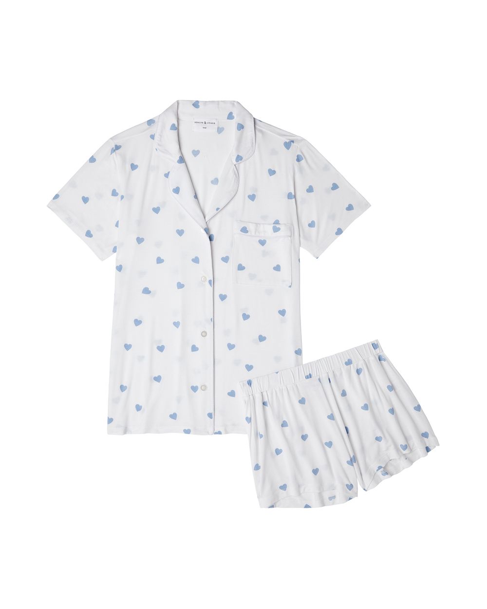 Blue Heart Printed Bed Sheet Set - Soft & Breathable Cotton Bedding for Kids & Teens - Perfect for Bedrooms, Dorms & Sleepovers