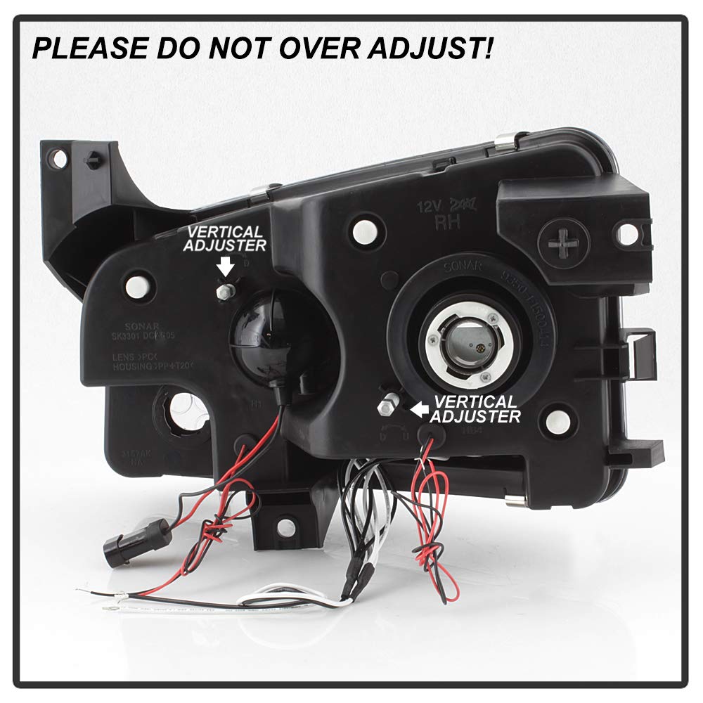 2006-2010 Dodge Charger LED Halo Projector Headlights - Aftermarket Replacement with Bright Halogen Bulbs - Perfect for Night Driving & Custom Car Upgrades