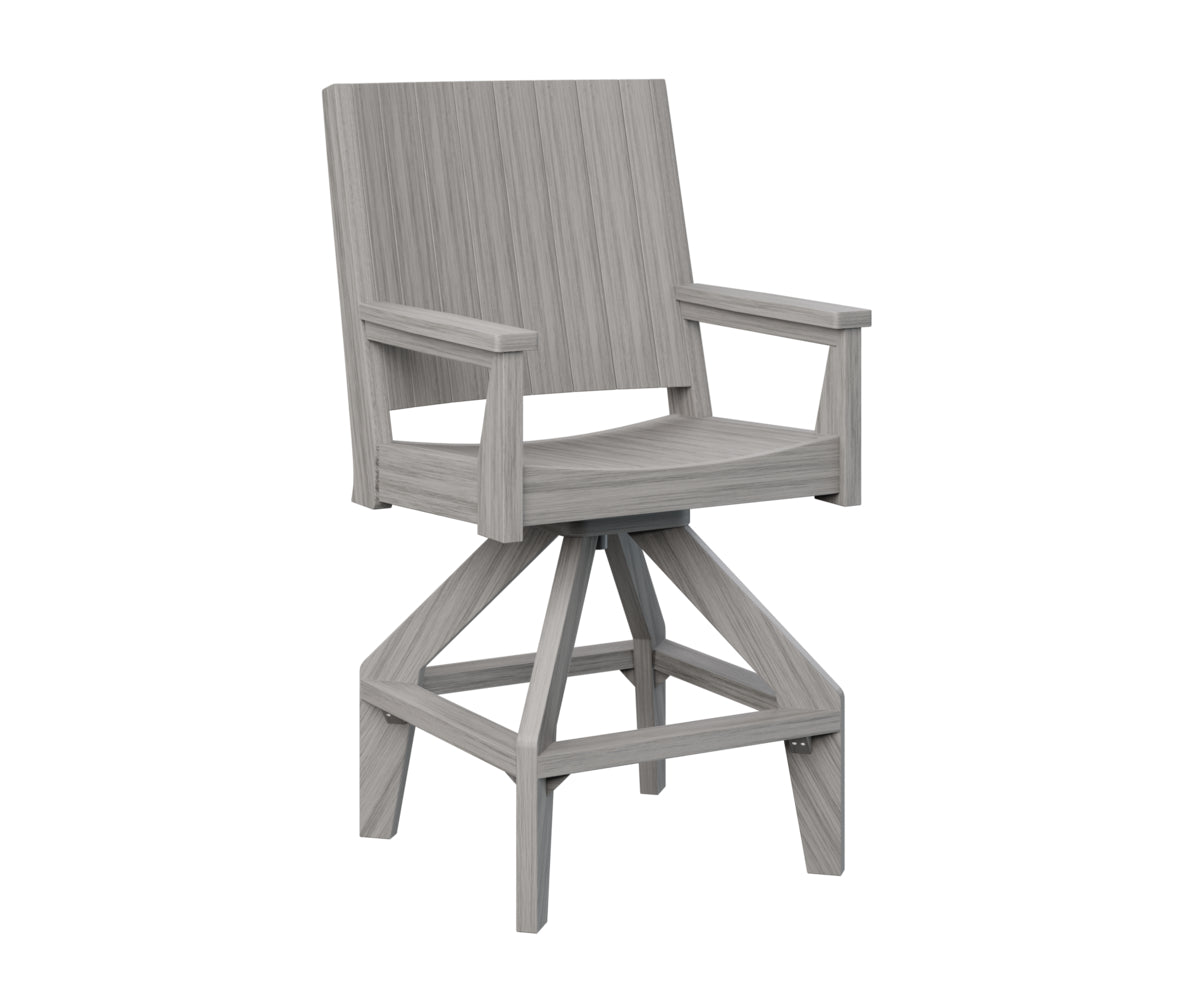 Berlin Gardens Mayhew Chat Swivel Bar Chair - Adjustable Height Counter Stool for Kitchen Island, Breakfast Nook & Home Bar - Comfortable Modern Swivel Seat with Back Support