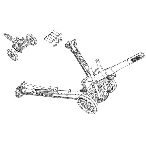 1/72 Scale Soviet 152mm ML-20 Gun Howitzer Model Kit - Ace Models 72581 - Perfect for Military History Enthusiasts & Diorama Building