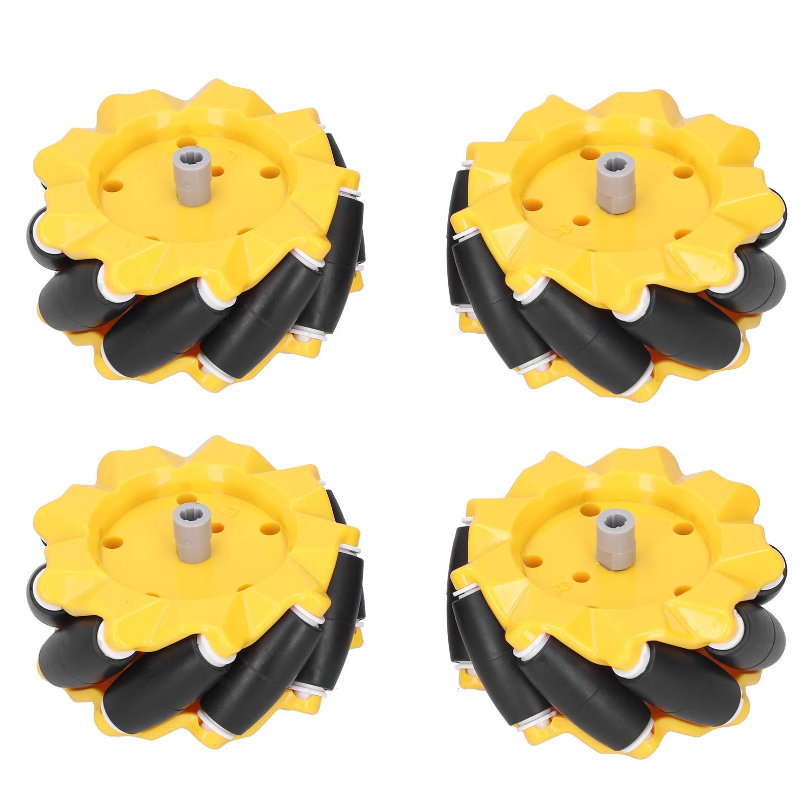 **Mecanum Wheel 80mm Omni-Directional Robot Car Parts - 2 Pair Set for DIY Smart Robots, Industrial Automation & STEM Projects**    *(Perfect for Robotics Competitions, Automated Guided Vehicles (AGVs), and Educational STEM Learning Kits)*