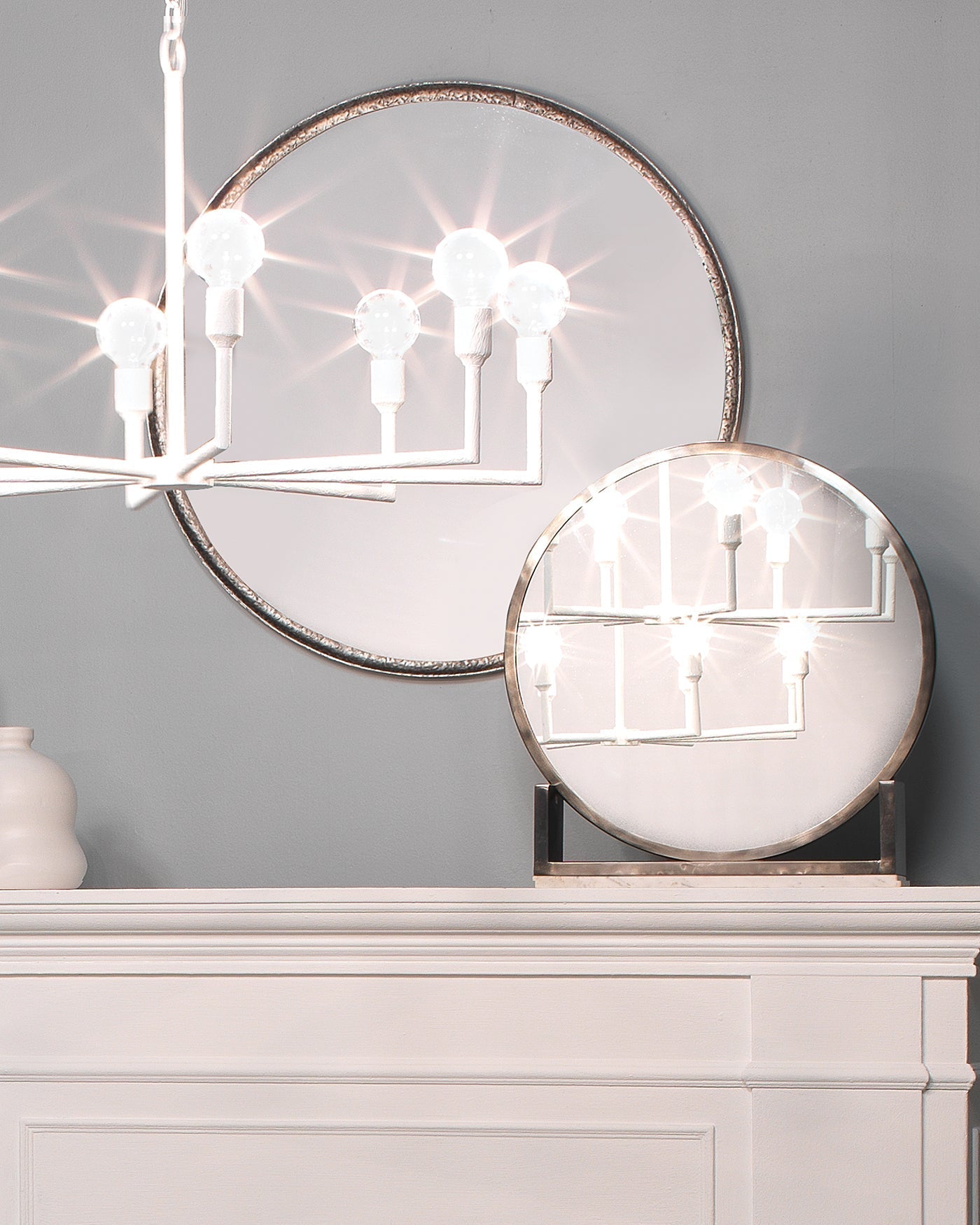 Odyssey Table Mirror - Adjustable Vanity Mirror with LED Lights for Makeup, Shaving & Grooming | Perfect for Bedroom, Bathroom & Dressing Room