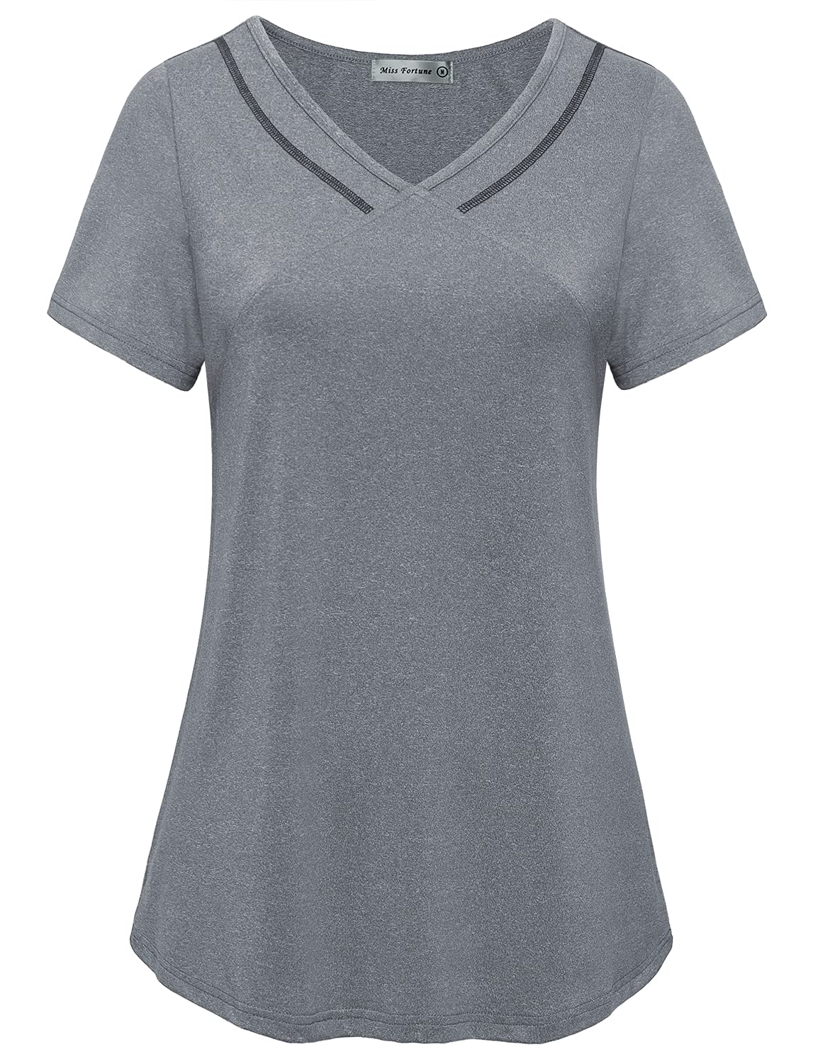 MISS FORTUNE Women's Quick Dry Yoga Tops - Breathable Workout Shirts for Yoga, Gym & Running - Comfortable Fitness Apparel for Active Women