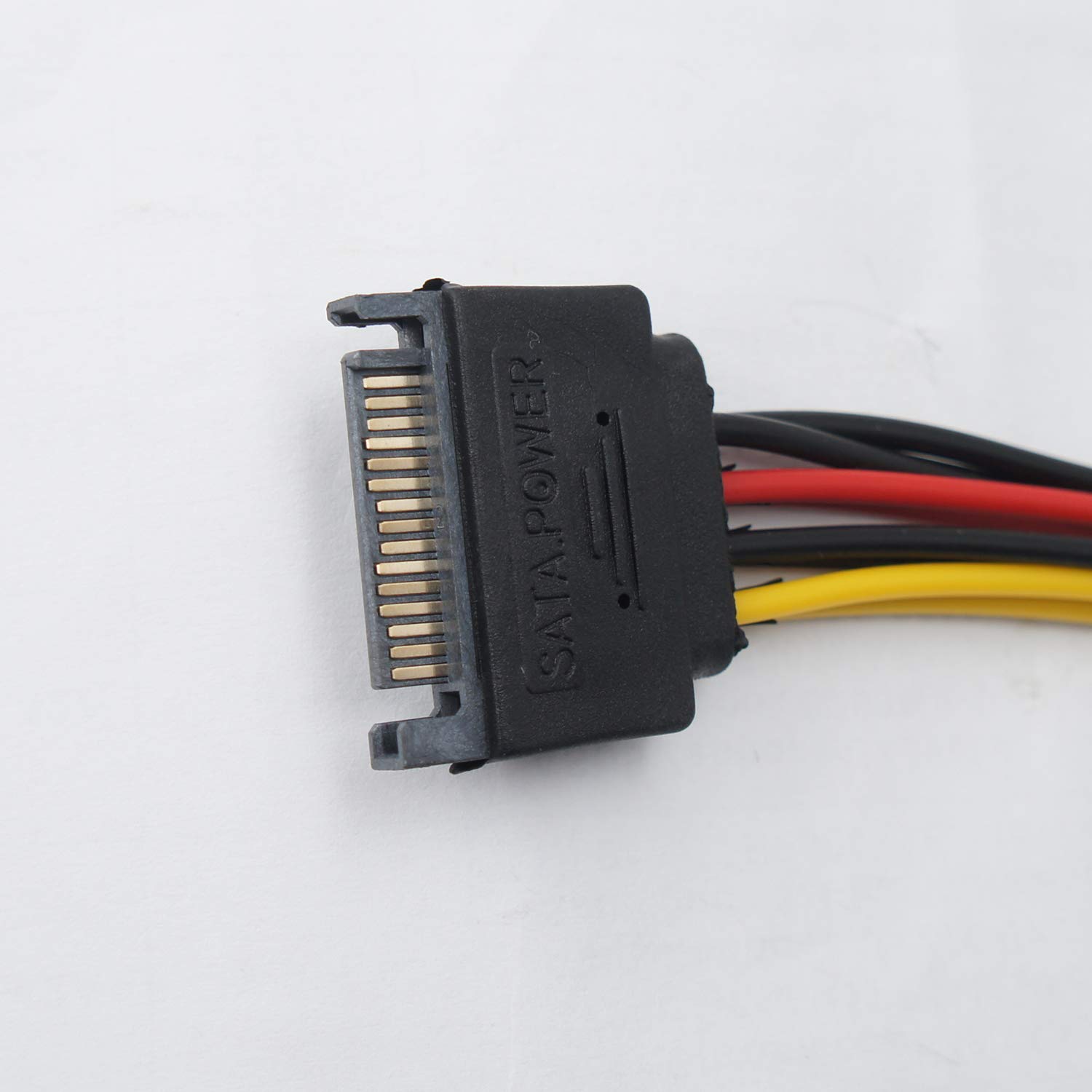 JacobsParts SATA Power Splitter Cable 15-Pin Male to Female Adapter - Dual SATA Power Connector for PC, HDD, SSD, DVD Drive - Perfect for Computer Upgrades & Custom Builds