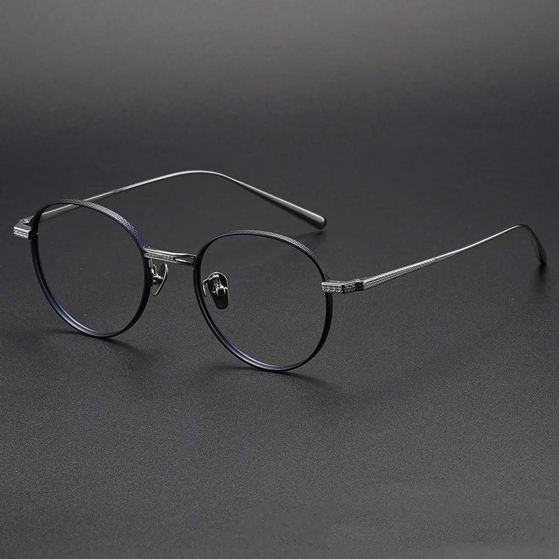 Stylish Black Titanium Oval Round Eyeglasses for Women - Lightweight Full Rim Frame 94202 | Perfect for Work, Reading & Everyday Fashion