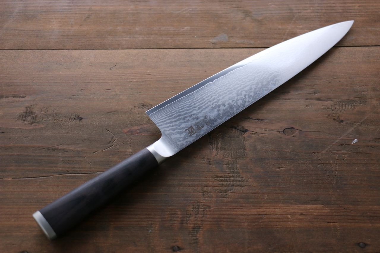 Premium Miyako AUS8 33-Layer Damascus Gyuto Chef Knife 240mm - High Carbon Stainless Steel Japanese Kitchen Knife for Professional Chefs & Home Cooking - Perfect for Slicing, Dicing & Meat Cutting