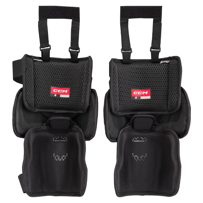 CCM XF Intermediate Hockey Goalie Knee Protectors - Protective Gear for Ice Hockey Goaltenders - Perfect for Practice & Games