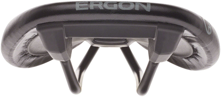 Ergon SM Comp Saddle Steel Stealth Bike Saddle - Medium/Large Size, Synthetic Cut-Out Design for Men - Perfect for Road Cycling, Mountain Biking & Long-Distance Rides