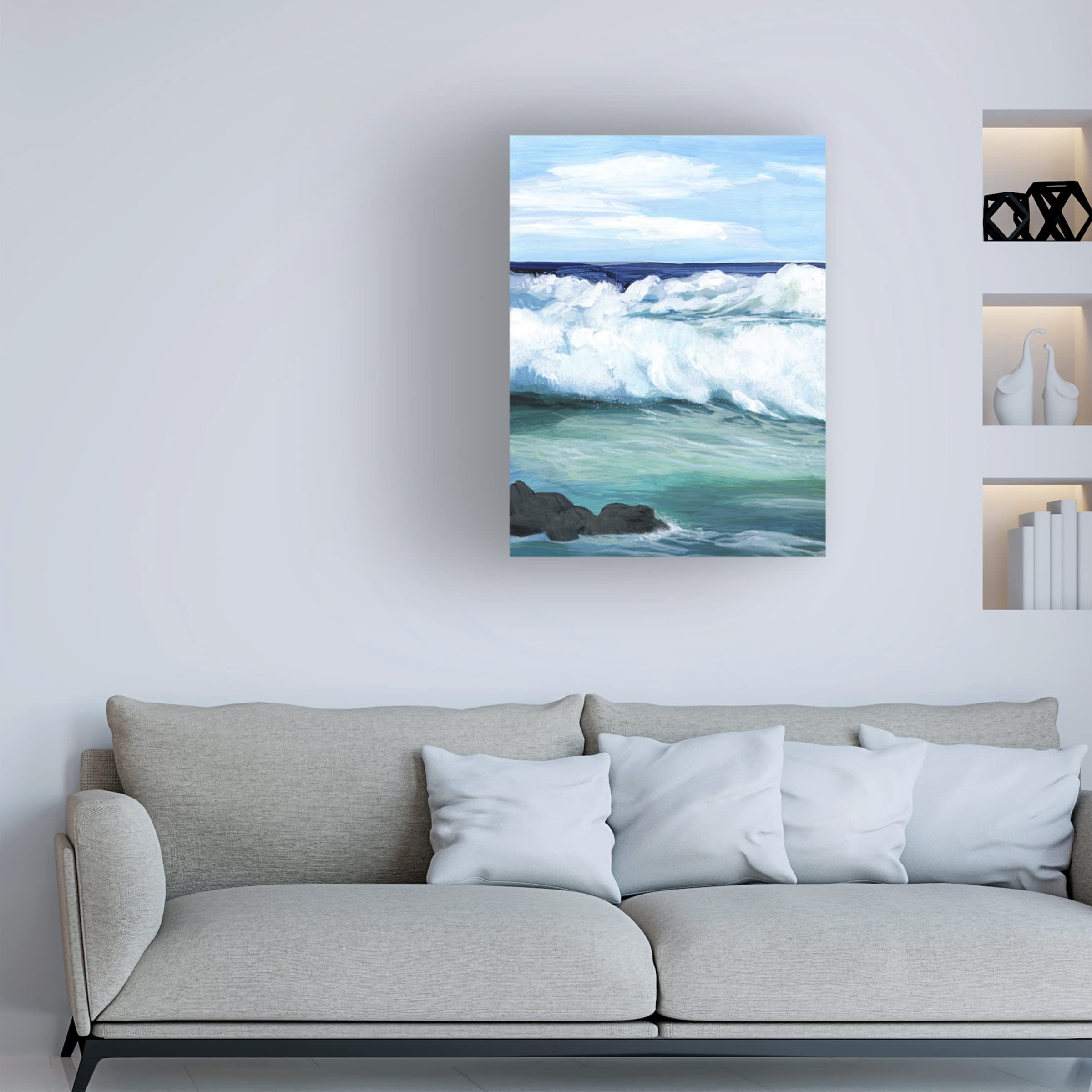 Grace Popp 'Barrel Break I' Canvas Art Print - Modern Wall Decor for Living Room, Bedroom & Office - Trademark Fine Art Collection