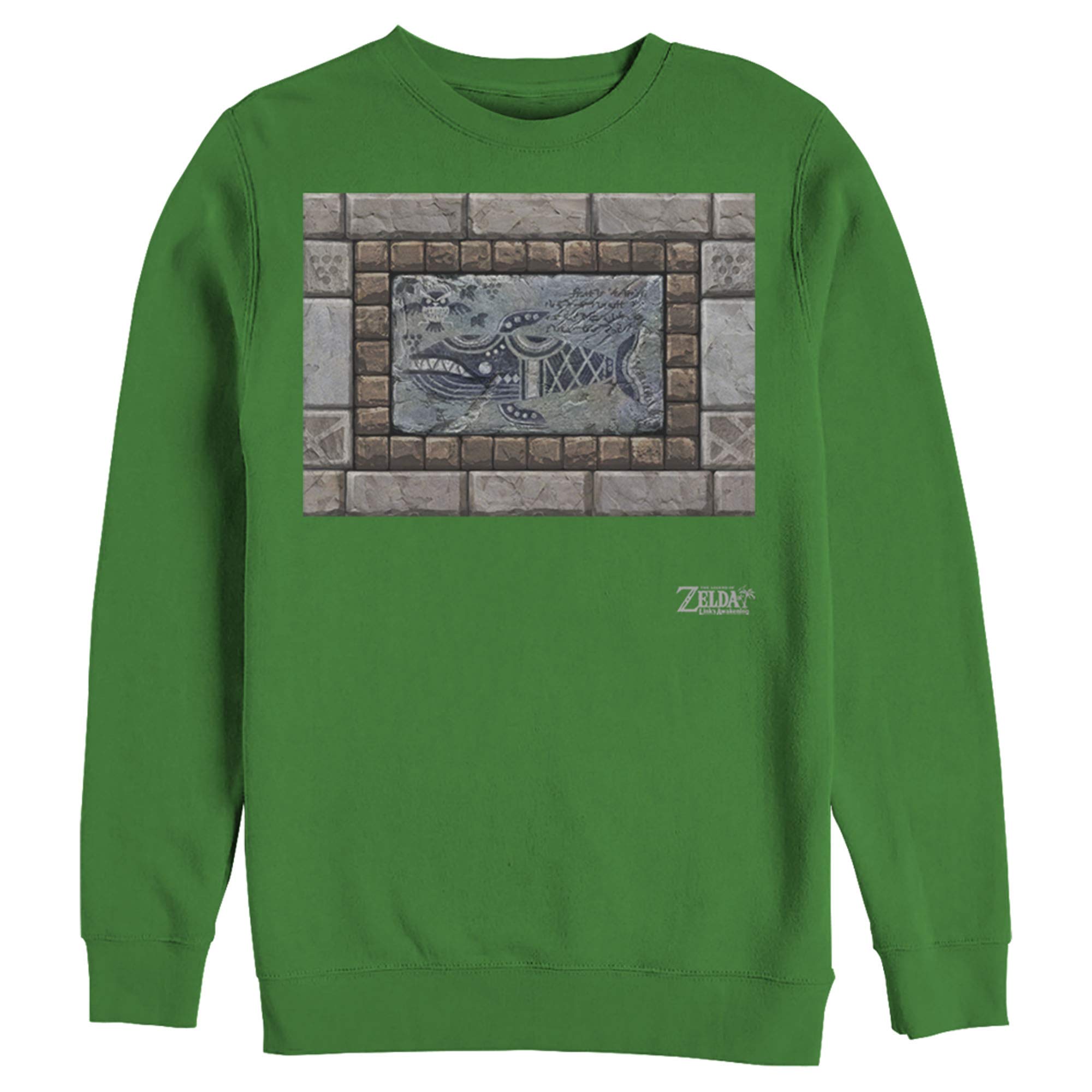 Nintendo Legend of Zelda Link's Awakening Whale Stone Tablet Sweatshirt for Men - Retro Gaming Hoodie for Zelda Fans, Casual Wear & Cosplay