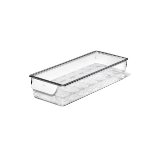OXO Refrigerator Egg Bin with Tray - 12-Capacity Egg Storage Container for Freshness - Perfect for Kitchen Organization & Refrigerator Storage