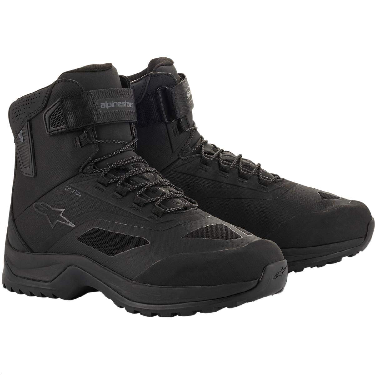 Alpinestars CR-6 Drystar Men's Waterproof Motorcycle Riding Shoes - Black Size 9 | Street Bike Gear for Commuting & Touring | All-Weather Protection