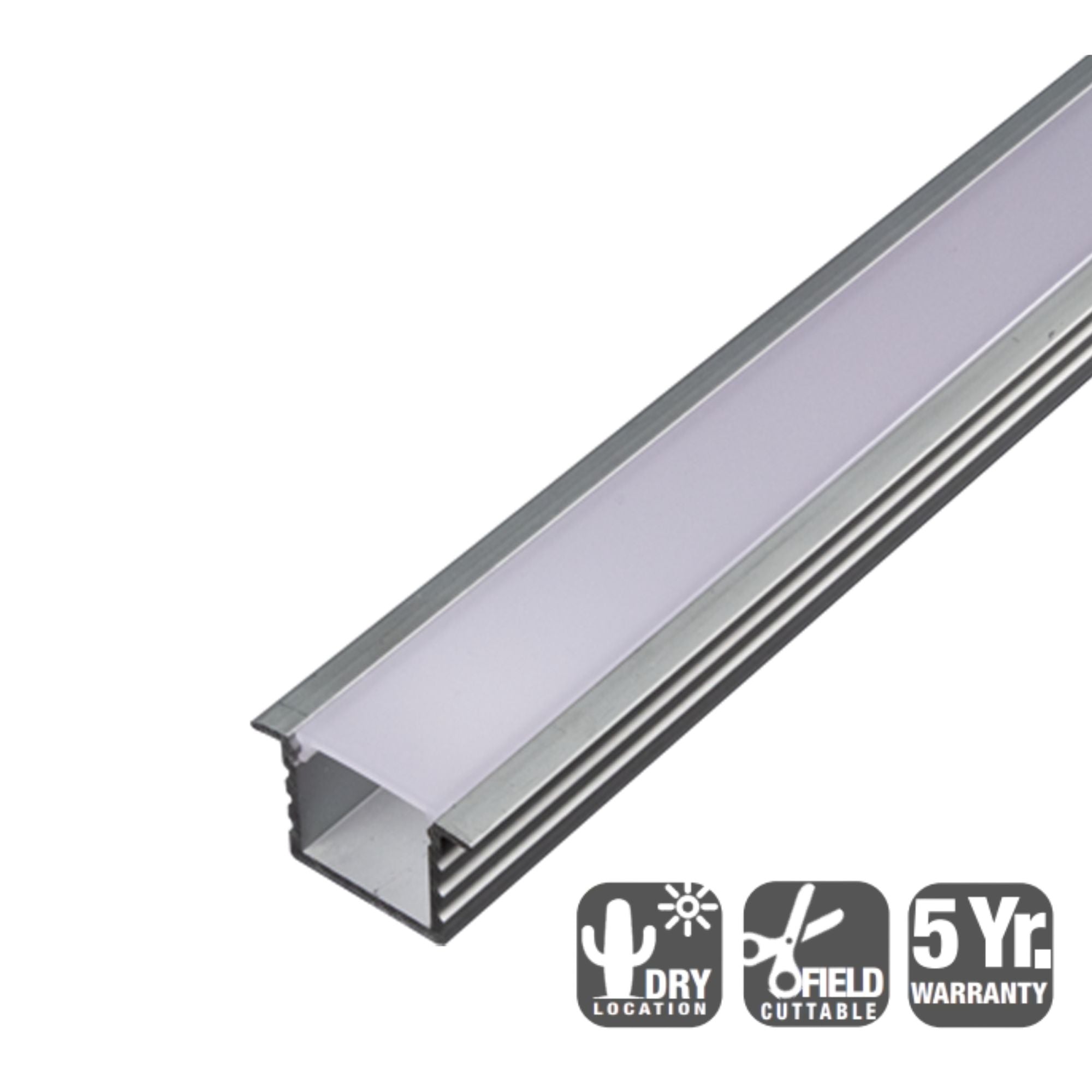 4ft Extra Deep Flange Aluminum Mounting Channel - Heavy Duty U-Shaped Rail for LED Strip Lights, Signage & Solar Panel Installation - Indoor/Outdoor Use