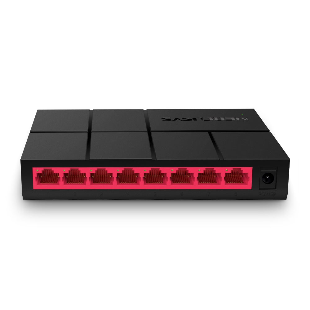 Mercusys MS108G 8-Port Gigabit Ethernet Switch for Home & Office Network Expansion | High-Speed Desktop Switch for Gaming, Streaming & Workstations