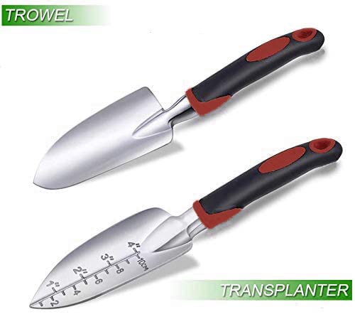 3-Piece Garden Tool Set - Aluminum Alloy Hand Trowel, Transplant Trowel & Cultivator for Digging, Planting & Weeding | Perfect for Home Gardening, Landscaping & Outdoor Planting Projects